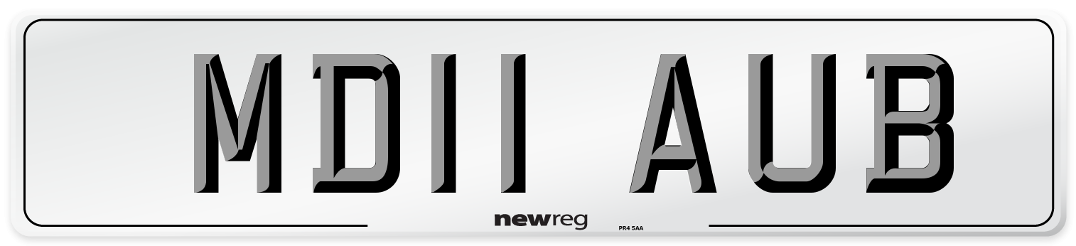 MD11 AUB Number Plate from New Reg